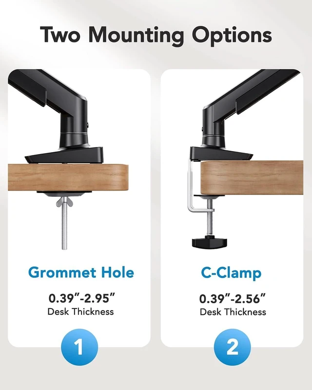 Alt view image 7 of 7 - 2 in 1 Function Laptop Mount with Tray Fits 13-34 Monitors & Up to 17 Notebook Ergonomic Laptop Arm with Full Motion Adjustment Laptop Stand for Desk VESA 75x75mm/100x100mm