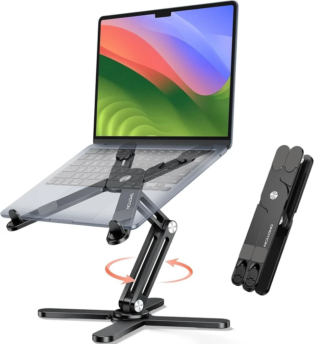 Main image of LA10 360° Rotating Laptop Stand Riser Foldable for Desk Black
