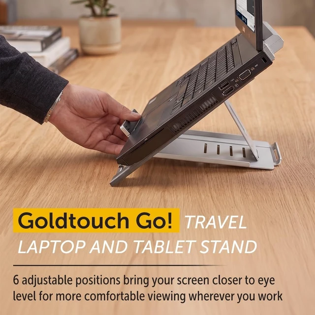 Alt view image 2 of 7 - Go! Travel Laptop and Tablet Stand Aluminum Laptop Riser