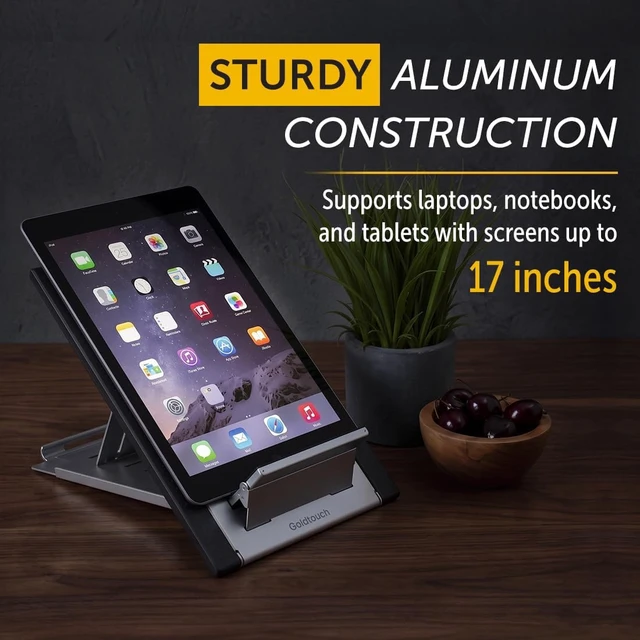 Alt view image 5 of 7 - Go! Travel Laptop and Tablet Stand Aluminum Laptop Riser