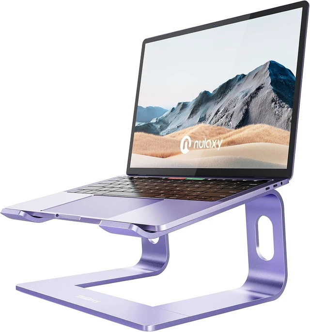 Main image of Full Aluminum Laptop Stand Stable Support to 22 lbs Purple