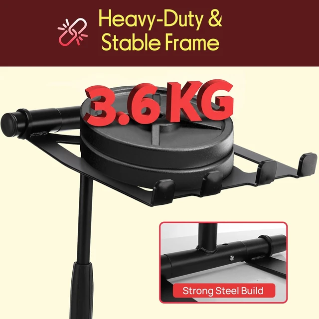 Alt view image 5 of 7 - Portable Folding Laptop Stand - Standing Table with Adjustable Angle Foldable Height and Four Prong Anti-Slip Tray for iPad Tablet DJ Mixer Workstation Gaming and Home Use - PLPTS55