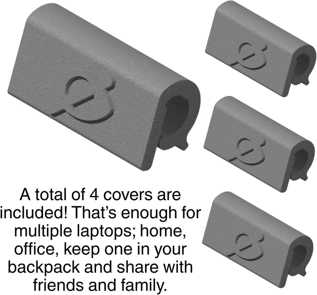 Alt view image 2 of 7 - Webcam Cover Slide for Laptop & Tablet Camera Privacy No Adhesive No Residue Flexible Cover for MacBook iPad PC & More 4 Pack Made in USA