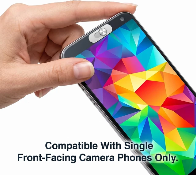 Alt view image 3 of 7 - Smartphones Webcam Cover Protect Privacy Front Camera Cover for Phone Webcam Blocker for Single Front Camera Privacy Slider Protects Your Phone Security 2 Pack-Black