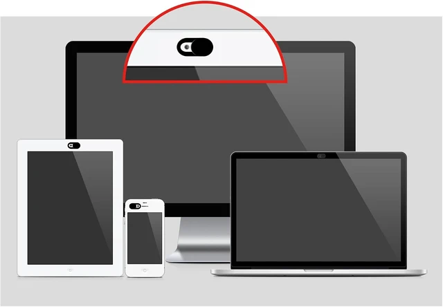 Alt view image 3 of 5 - Webcam Cover Camera Privacy Cover Slide for Laptop/Cell Phone/iPad/PC/Tablet Protect Your Privacy and Security 5 Pcs Black