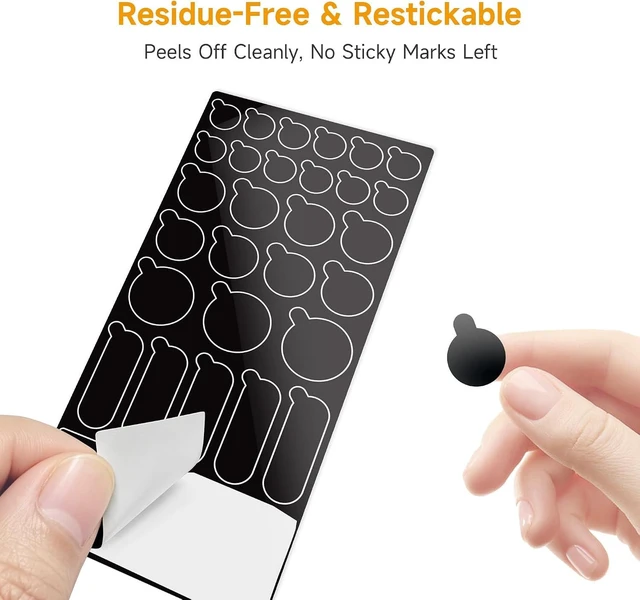 Alt view image 2 of 7 - Webcam Covers 290 Pack 10 Sheets Ultra Slim Black Matte Vinyl Reusable Camera Privacy Stickers 5 Multi Sizes Residue-Free Webcam Blocker for Laptop Phone Tablet Smart TV