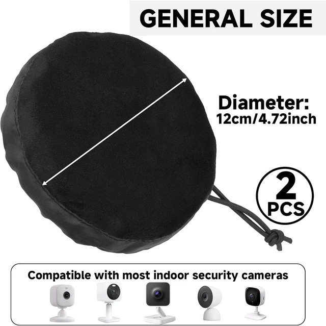 Alt view image 3 of 7 - Indoor Security Camera Cover Drawstring Cover Compatible for Blink Mini 2/TP-Link Tapo C100/ WDR & WiFi 6/Wyze Cam OG/Google 2025 Model Black 1 Pack