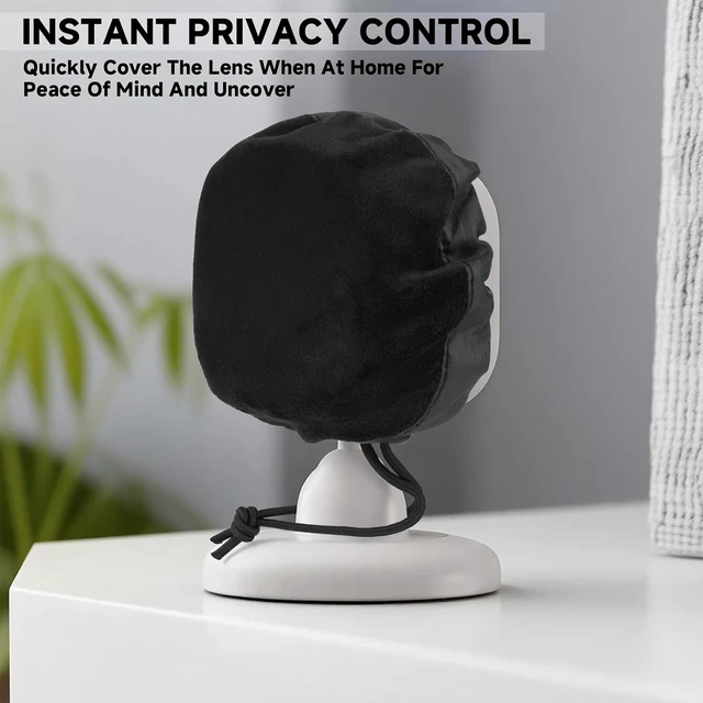 Alt view image 6 of 7 - Indoor Security Camera Cover Drawstring Cover Compatible for Blink Mini 2/TP-Link Tapo C100/ WDR & WiFi 6/Wyze Cam OG/Google 2025 Model Black 1 Pack