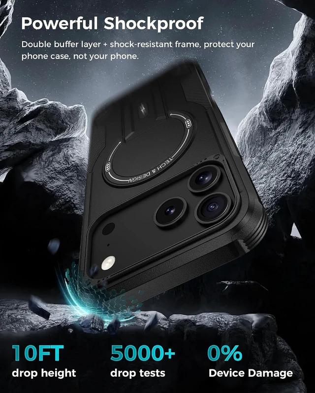 Alt view image 4 of 7 - 3 in 1 for iPhone 18 Pro Max Case with Privacy Screen Protector Black