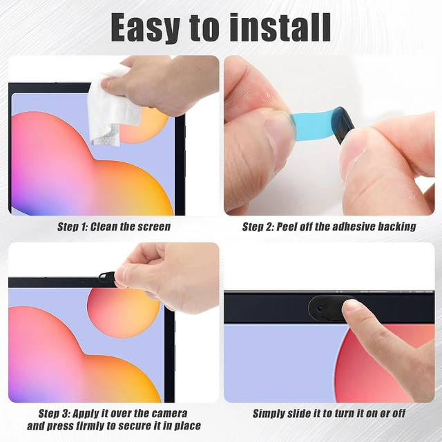 Alt view image 5 of 7 - 50 Pcs Webcam Cover Slide Ultra-Thin Cell Phone Camera Cover