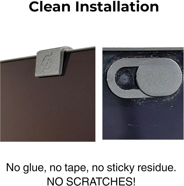 Alt view image 3 of 7 - Webcam Cover Slide for Laptop Clip-On Thin Flexible Push-On Camera Cover for MacBook PC & Chromebook No Adhesive No Residue Made in the USA 6 Pack