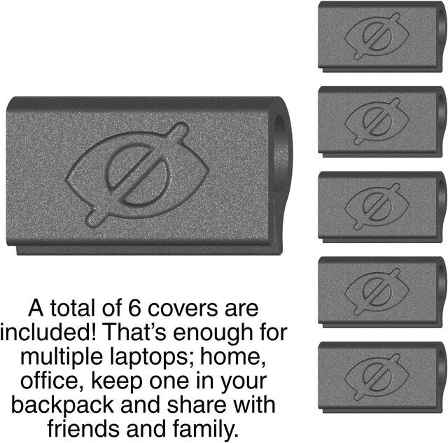 Alt view image 2 of 7 - Webcam Cover Slide for Laptop Clip-On Thin Flexible Push-On Camera Cover for MacBook PC & Chromebook No Adhesive No Residue Made in the USA 6 Pack