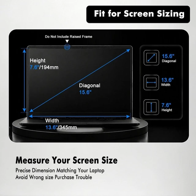 Alt view image 2 of 7 - 2-Pack 15.6 Inch Laptop Screen Protector for 15.6 HP//Sony////MSI//Razer/Toshiba/ 15.6 16:9 Aspect Laptop High Definition Anti-Scratch Clear Shield (345x194mm/ W x H)