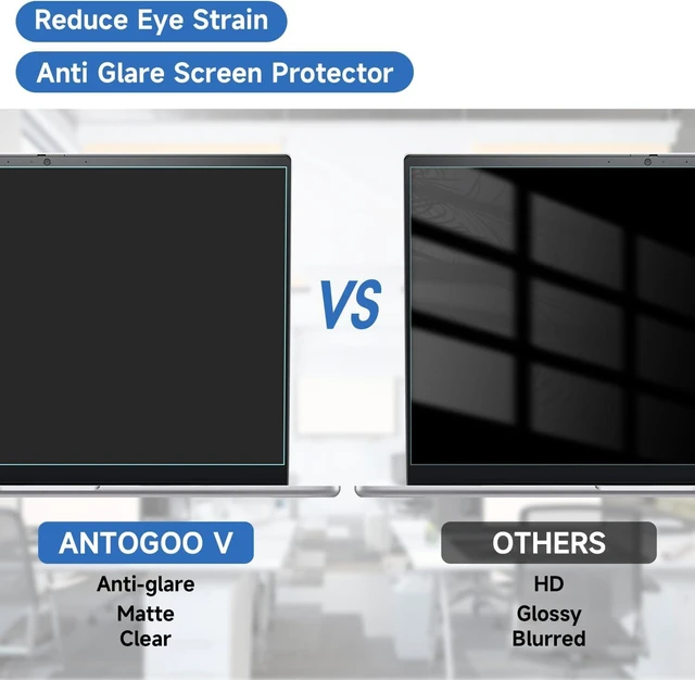 Alt view image 2 of 7 - 2 Pcs 14 Inch (1920x1200P) Laptop Blue Light Screen Protector Reduce Eye Strain Anti Glare Blue Light Blocking Screen Protector for 14 with 16:10 Resolution HP/////