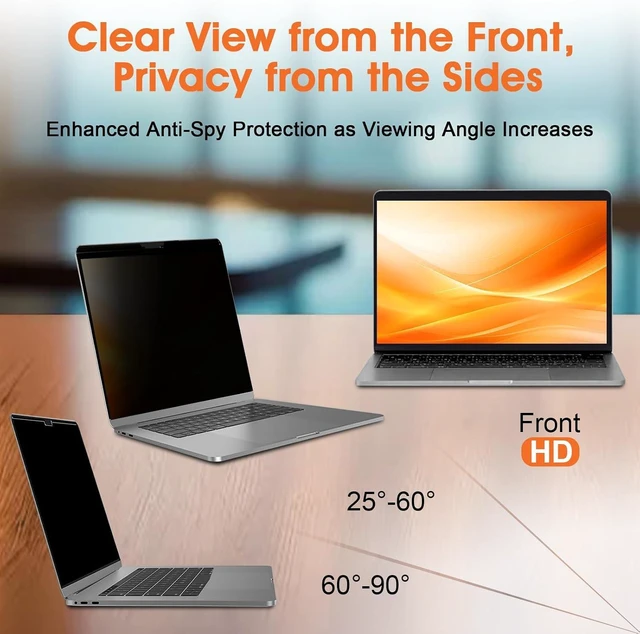 Alt view image 2 of 6 - Laptop Privacy Screen 15.6 Inch 16:9 Anti Glare Film Blue Light Filter Computer Privacy Screen Shield Compatible with 15.6 Hp Portable Monitor Protector