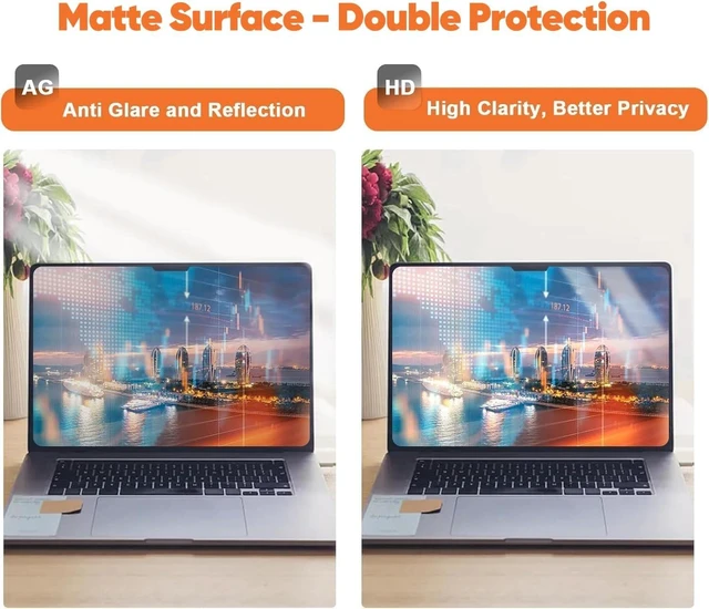 Alt view image 4 of 6 - Laptop Privacy Screen 15.6 Inch 16:9 Anti Glare Film Blue Light Filter Computer Privacy Screen Shield Compatible with 15.6 Hp Portable Monitor Protector