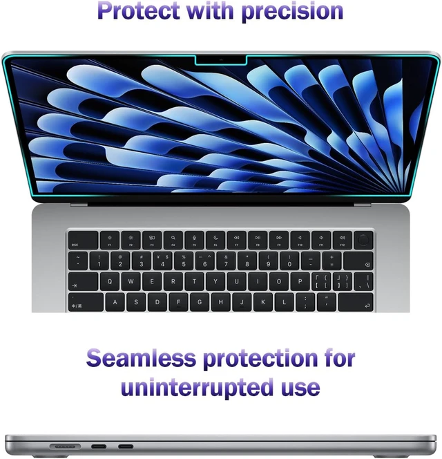 Alt view image 6 of 7 - 2-Pack Anti Blue Light Matte Screen Protector Compatible with MacBook Air 13.6/13 inch (2026-2022 M5 M4 M3 M2) Eye Protection Blue Light Blocking & Anti Glare Laptop Screen Protector