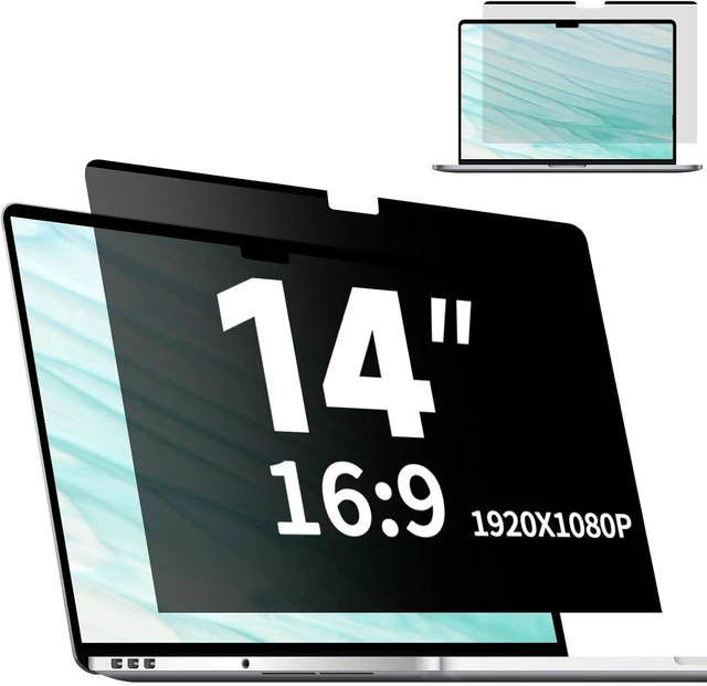Main image of Magnetic Laptop Privacy Screen 14 Inch 16:9 Removable Matte Anti Glare Blue Light Filter - Computer Privacy Shield for 14in Laptop Protector