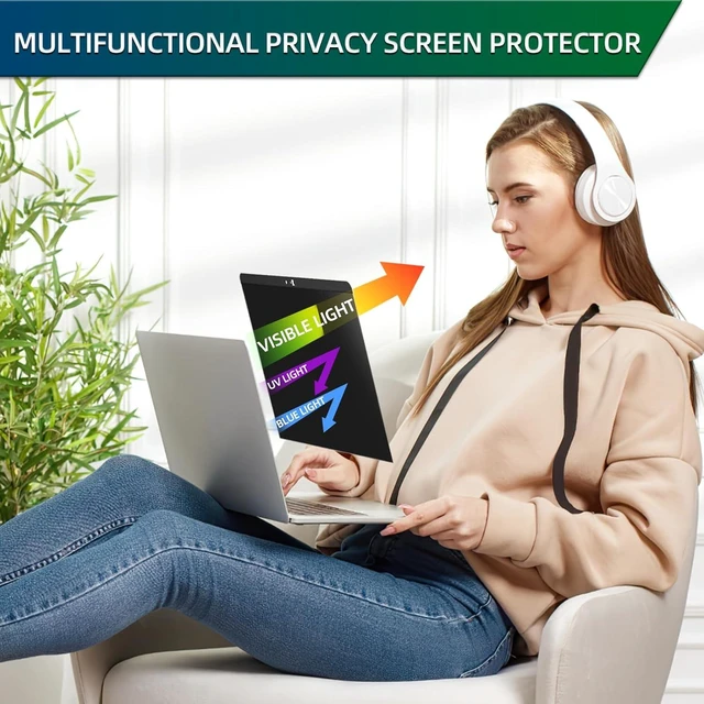 Alt view image 3 of 7 - Magnetic Privacy Screen for MacBook Air 13.6/13 Inch(2022-2026 M2-M5)