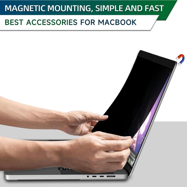 Alt view image 5 of 7 - Magnetic Privacy Screen for MacBook Air 13.6/13 Inch(2022-2026 M2-M5)