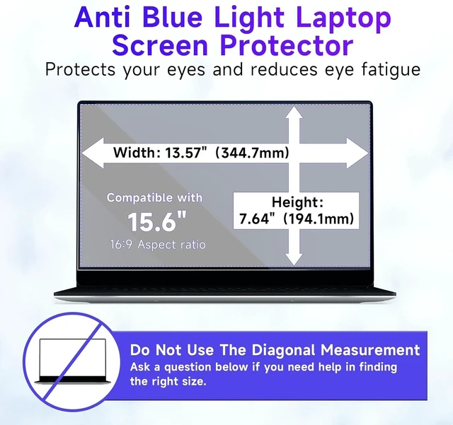 Alt view image 6 of 7 - 2 Pack 15.6-Inch 16:9 Blue Light Filter Laptop Screen Protector