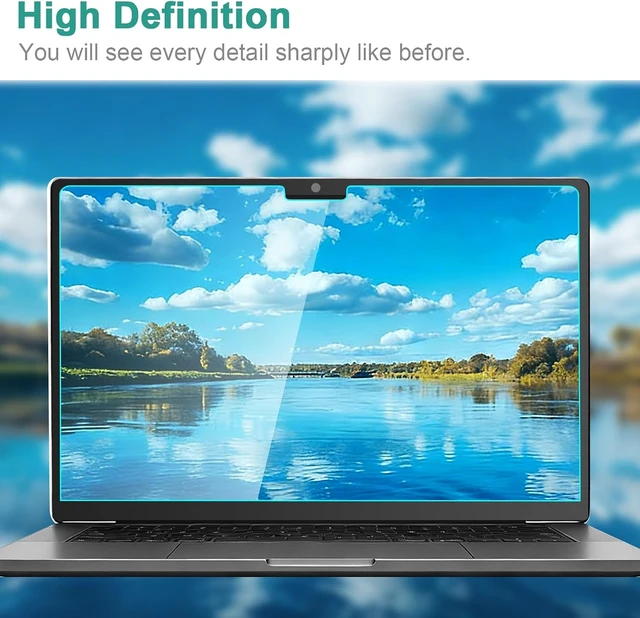 Alt view image 5 of 7 - 2-Pack Anti Blue Light Screen Protector for MacBook Air 13.6/13 Inch (2022-2026 M2 M3 M4 M5 Chip) Matte Anti Glare Filter Eye Protection Shield for Mac 13.6 Anti-Scratch Protector