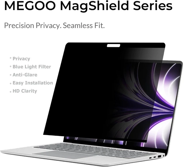 Alt view image 2 of 7 - Privacy Screen for Macbook Pro 13 Inch (2016-2022 M1 M2) / Macbook Air 13 in (2018-2021 M1) Blue Light Filter Matte Finish Anti-Glare Eye Protection Premium Business Protection