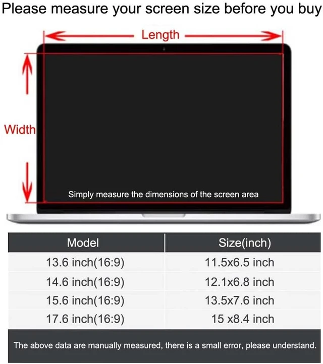 Alt view image 7 of 7 - 15.6 inch Laptop Screen Protector(345x194/WxH) Scratch-Resistant Computer Screen Blue Light Blocker Ultra Clear/Anti Fingerprint for 15.6 HP//Sony/////Toshiba (15.6 inch)