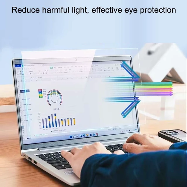 Alt view image 3 of 7 - 15.6 inch Laptop Screen Protector(345x194/WxH) Scratch-Resistant Computer Screen Blue Light Blocker Ultra Clear/Anti Fingerprint for 15.6 HP//Sony/////Toshiba (15.6 inch)