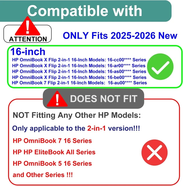 Alt view image 2 of 7 - 3-Pack Designed for HP OmniBook X Flip 16 2-in-1 Touchscreen Laptop Screen Protector (16-cc/ar/as/be00xxx nr) Anti Glare and Anti Fingerprint (Matte) Shield