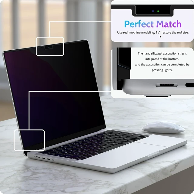 Alt view image 6 of 7 - Magnetic Privacy Screen for MacBook Air 15 Inch
