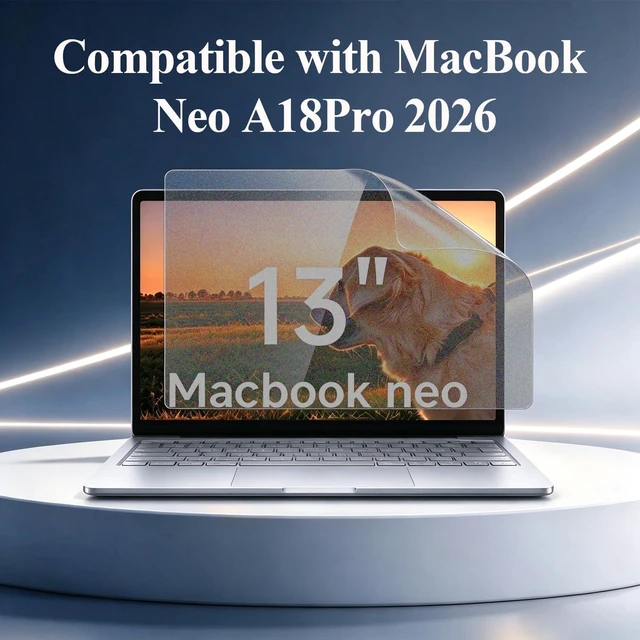 Alt view image 2 of 7 - 2 Pack Matte Screen Protector for 2026 MacBook Neo 13-Inch A18 Pro Anti Glare Filter Eye Protection Anti-Scratch Film Anti Blue Light