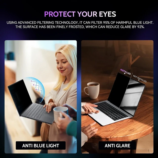 Alt view image 3 of 7 - 360° Privacy Screen for Laptop 15.6 Inch 16:9 Aspect Ratio