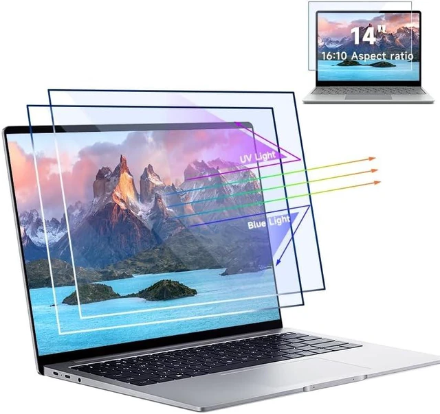 Main image of 2 Pack 14-Inch 16:10 Blue Light Filter Laptop Screen Protector