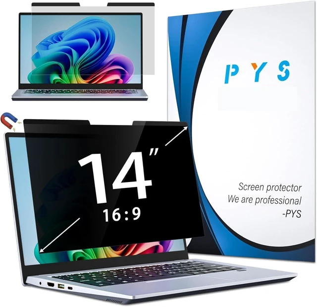Main image of Magnetic Laptop Privacy Screen 14 Inch 16:9 - Laptop Screen Privacy Shield Anti-Blue Light Anti-Glare Filter Removable Screen Protector