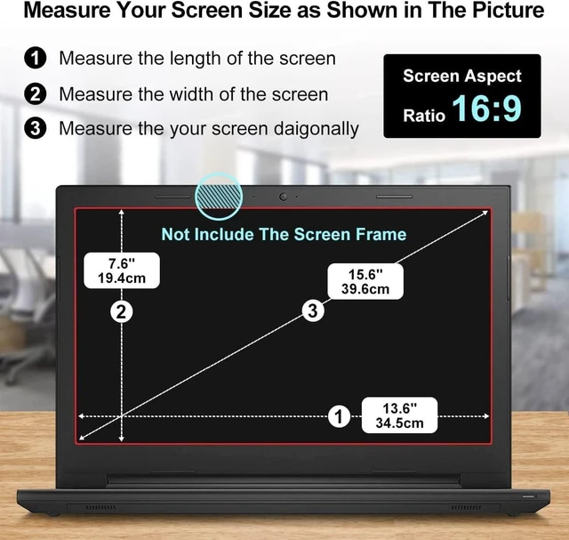 Alt view image 2 of 6 - (2PCS Pack) 15.6 inch Laptop Screen Protector Blue Light Anti Glare Filter for HP Envy X360 15.6 inch/Pavilion 15.6/ProBook 15.6/EliteBook 15.6/OMEN 15 Eye Protection Computer Monitor Protector