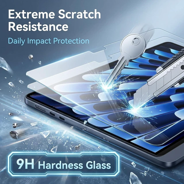 Alt view image 5 of 7 - 2 Pack Tempered Glass Screen Protector for MacBook Air 15 Inch (M5 M4 M3 M2 Chip 2026-2023) 9H Hardness Bubble-Free Easy Install Anti-Scratch Anti-Fingerprint HD Clarity Case-Friendly
