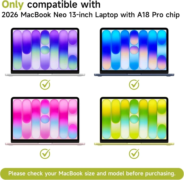 Alt view image 7 of 7 - 2 Pack Anti Glare Screen Protector Compatible with 2026 MacBook Neo 13-Inch Matte Anti Glare Film Anti Scratch Protector for Mac Neo 13in A18 Pro Chip