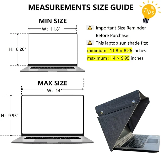 Alt view image 2 of 7 - Foldable Laptop Sun Shade & Privacy Shield Hood 14 15 16 Working Outside