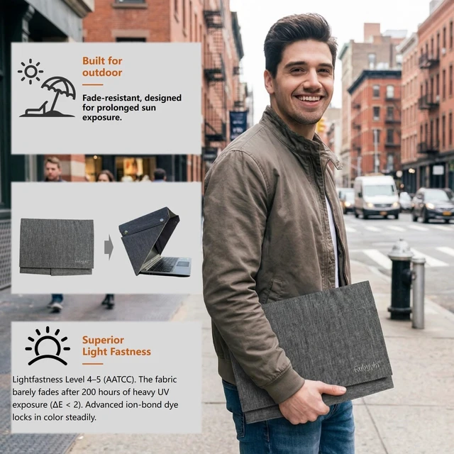 Alt view image 3 of 7 - Foldable Laptop Sun Shade & Privacy Shield Hood 14 15 16 Working Outside