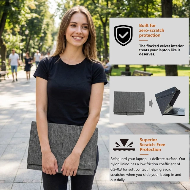 Alt view image 4 of 7 - Foldable Laptop Sun Shade & Privacy Shield Hood 14 15 16 Working Outside