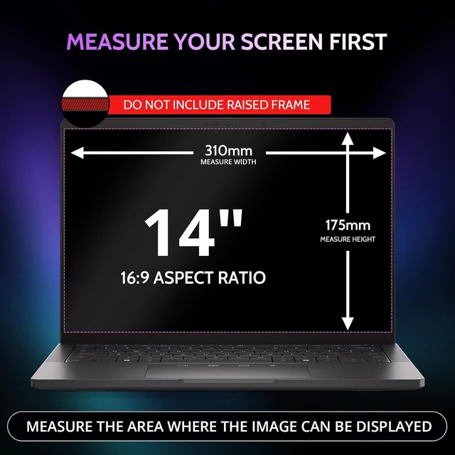 Alt view image 6 of 7 - 360° Privacy Screen for Laptop 14 Inch 16:9 Aspect Ratio