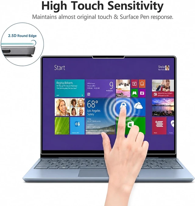 Alt view image 6 of 7 - ArmorShield Glass Screen Protector for Surface Laptop Go 3/2/1 12.4