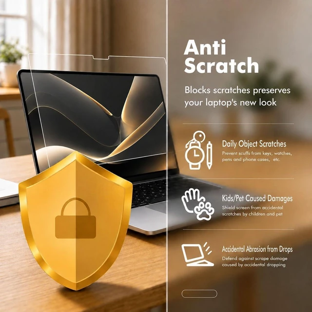 Alt view image 4 of 7 - 2-Pack Screen Protector for MacBook Neo 13 A18 Pro A3404 (2026) High Definition Anti-Fingerprint 5H Anti-Scratch Clear Shield Film
