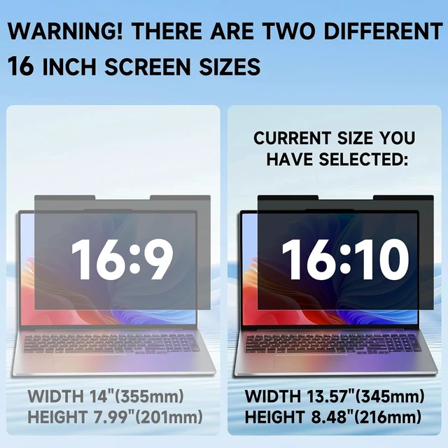 Alt view image 2 of 7 - Laptop Privacy Screen 16 Inch