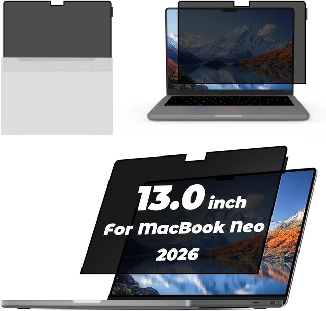 Main image of Nano-Suction Laptop Privacy Screen Filter for 2026 MacBook Neo 13 A18 Pro