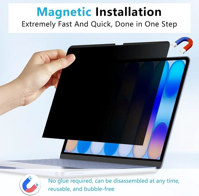 Alt view image 2 of 7 - Magnetic Privacy Screen Protector for MacBook Neo 13-inch (2026 A18 Pro)