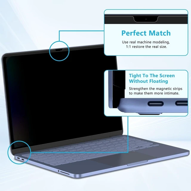 Alt view image 4 of 7 - Magnetic Privacy Screen Protector for MacBook Neo 13-inch (2026 A18 Pro)