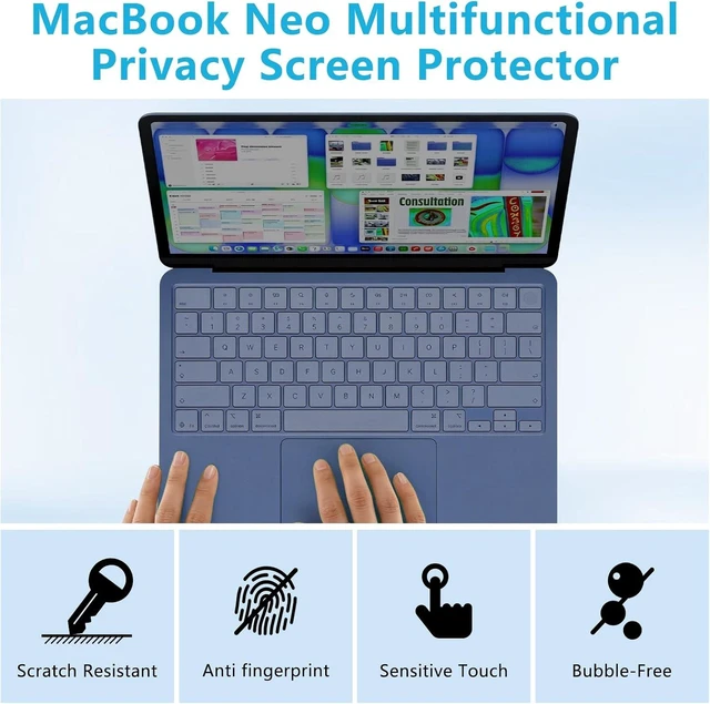 Alt view image 5 of 7 - Magnetic Privacy Screen Protector for MacBook Neo 13-inch (2026 A18 Pro)