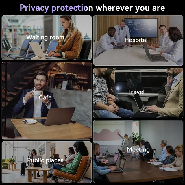 Alt view image 7 of 7 - Magnetic Laptop Privacy Screen 14 Inch 16:10 Aspect Ratio